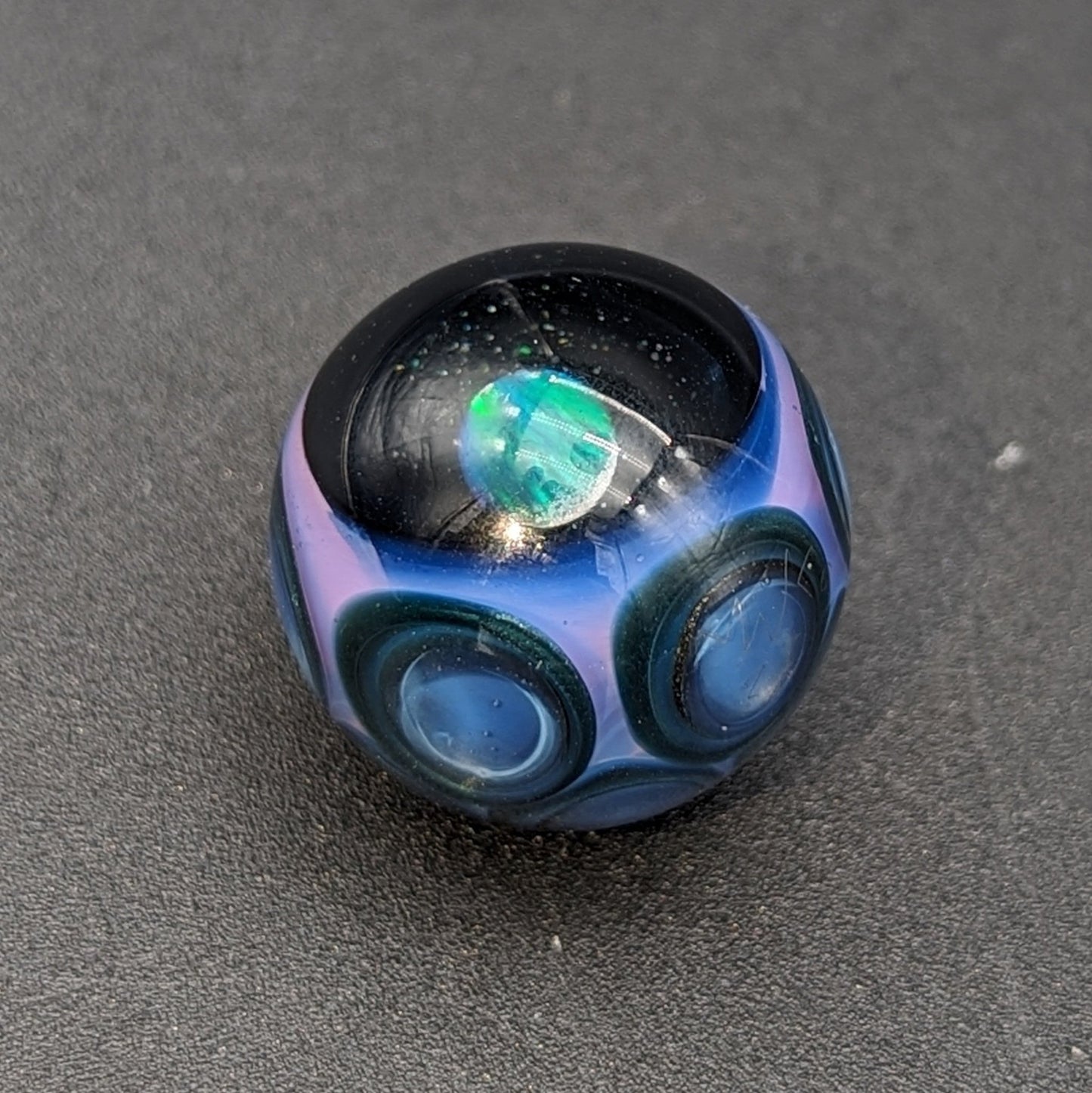 Mako Glass Dot Stack Slurper Marble w/ Opal - Meech Madness Smoke Shop