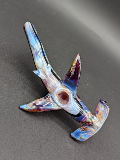 Mako Glass Dry Hammerhead Shark Pipe - Meech Madness Smoke Shop