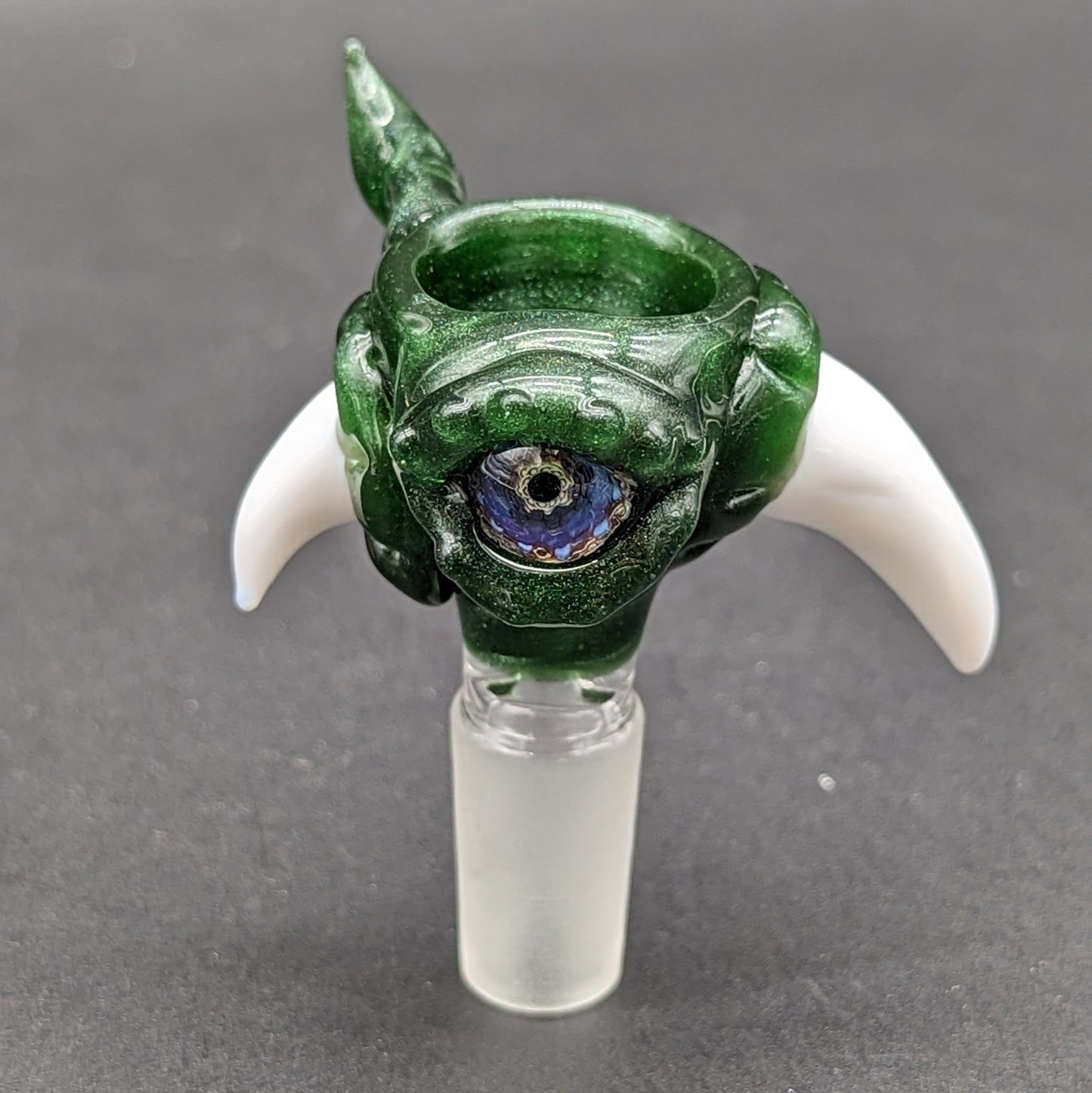 Mako Glass Goblin Creatures w/ Horns 14m Herb Slide - Meech Madness Smoke Shop