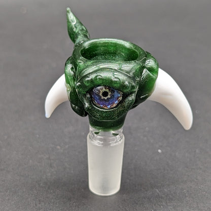 Mako Glass Goblin Creatures w/ Horns 14m Herb Slide - Meech Madness Smoke Shop