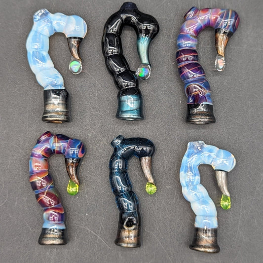 Mako Glass Puffco Pivot Mouthpiece | Scorpion Tail - Meech Madness Smoke Shop