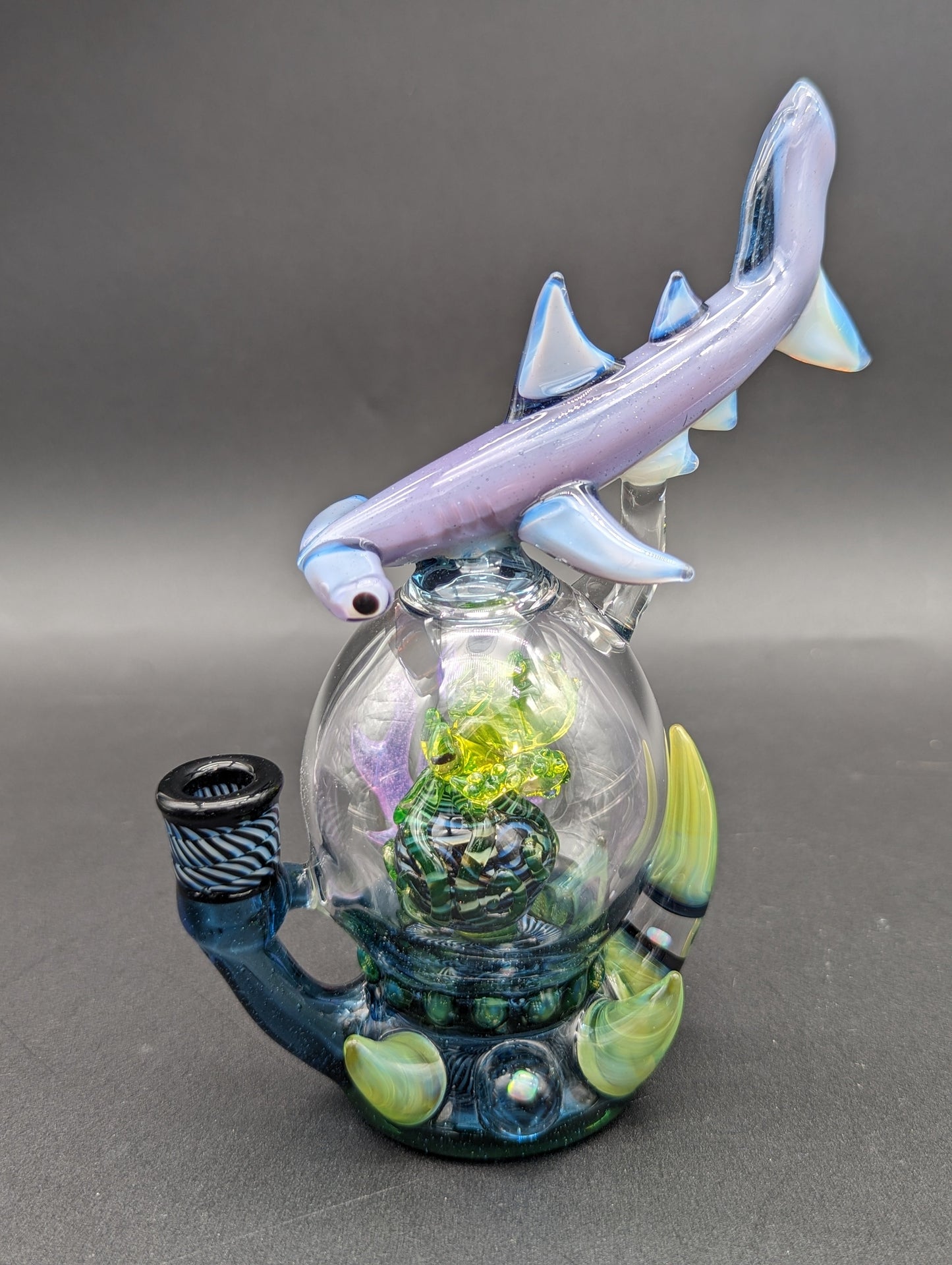 Mako Glass UV Hammerhead Octopus Dab Rig - Meech Madness Smoke Shop