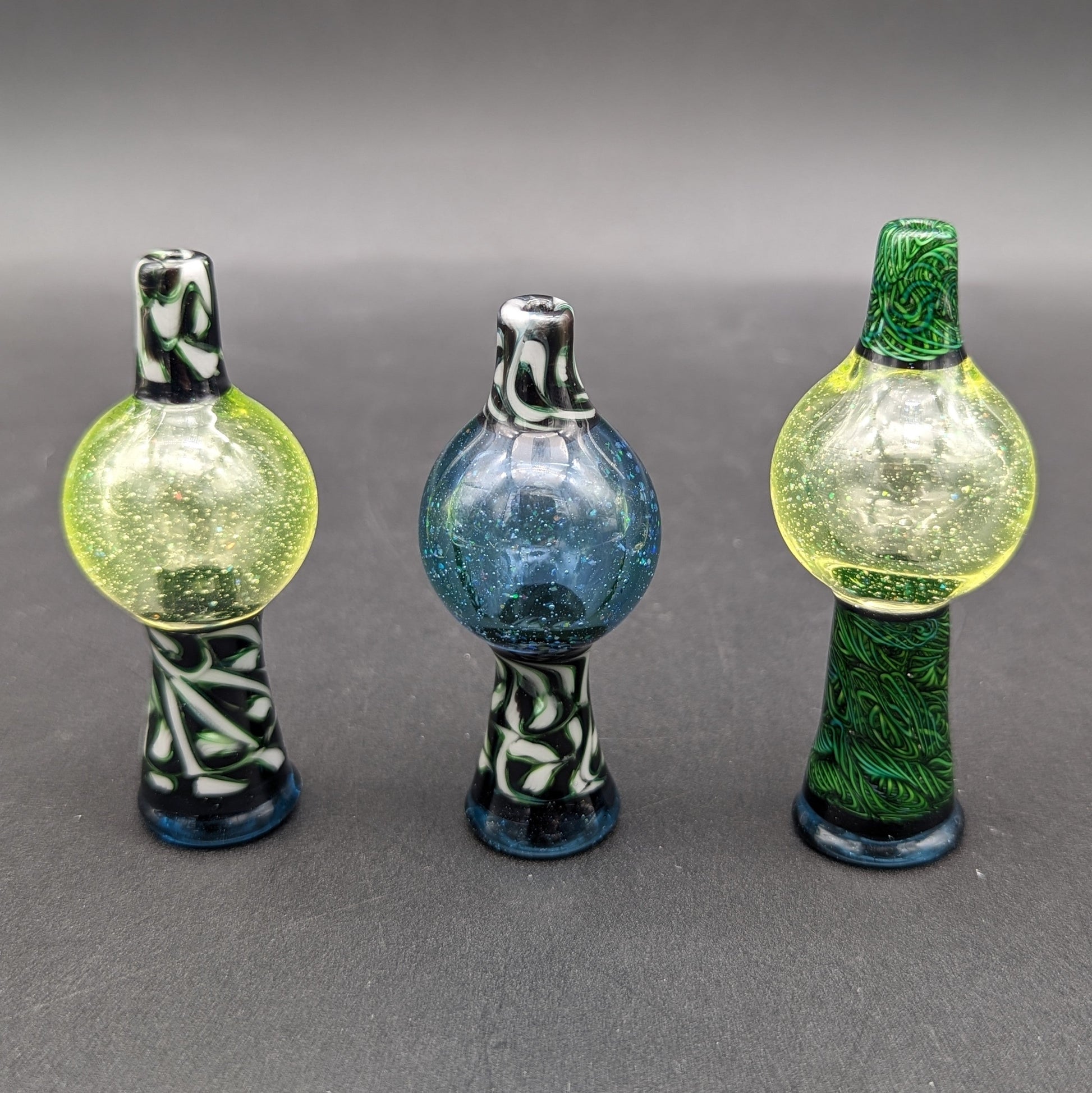 Mako Glass Worked Bubble Caps-Avernic Smoke Shop