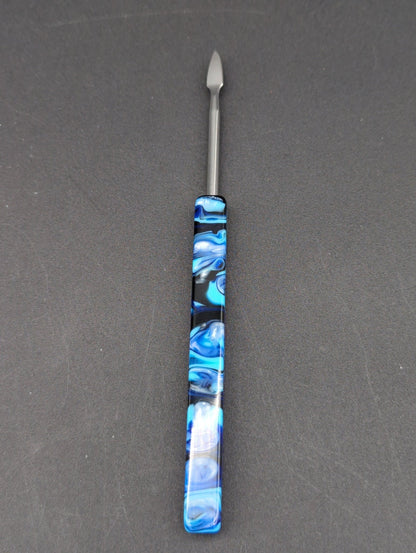 Marbled Resin Dab Tool w/ Metal Tip - Meech Madness Smoke Shop