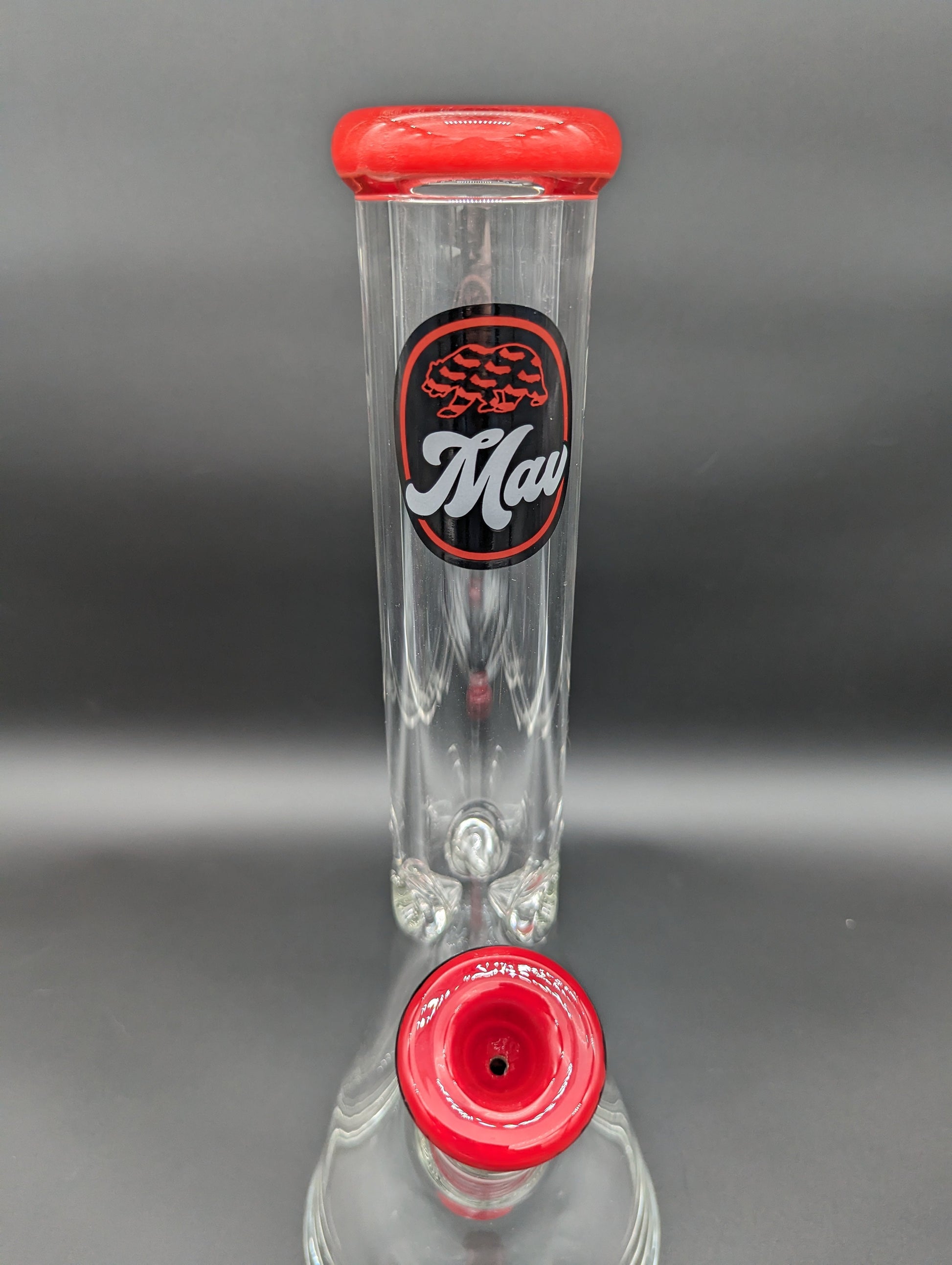 MAV Glass Chiquita Accented Beaker - Red - Avernic Smoke Shop