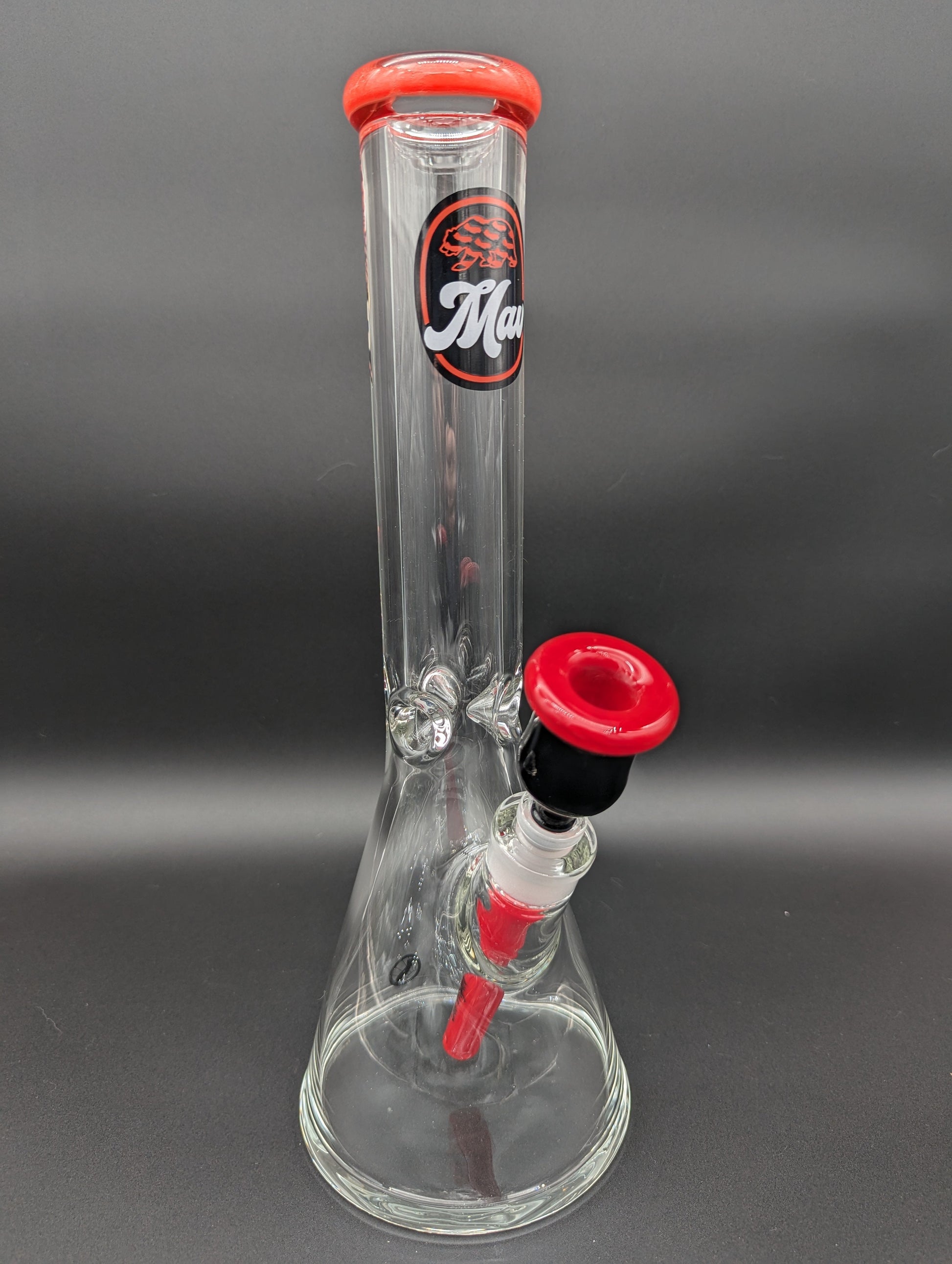 MAV Glass Chiquita Accented Beaker - Red - Avernic Smoke Shop