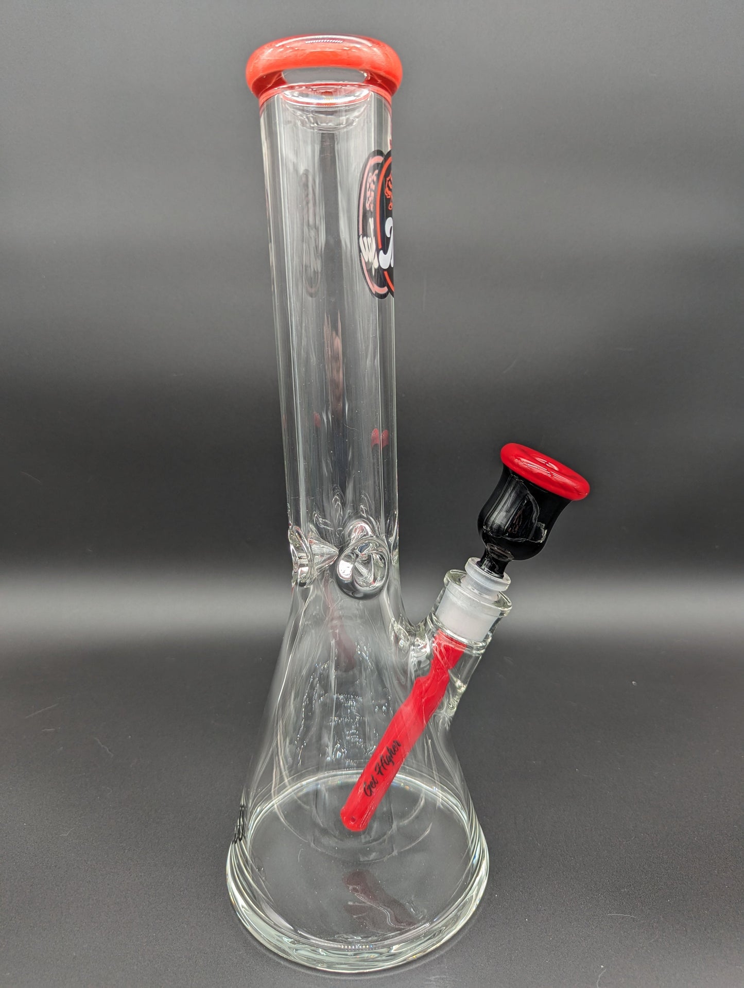 MAV Glass Chiquita Accented Beaker - Red - Avernic Smoke Shop