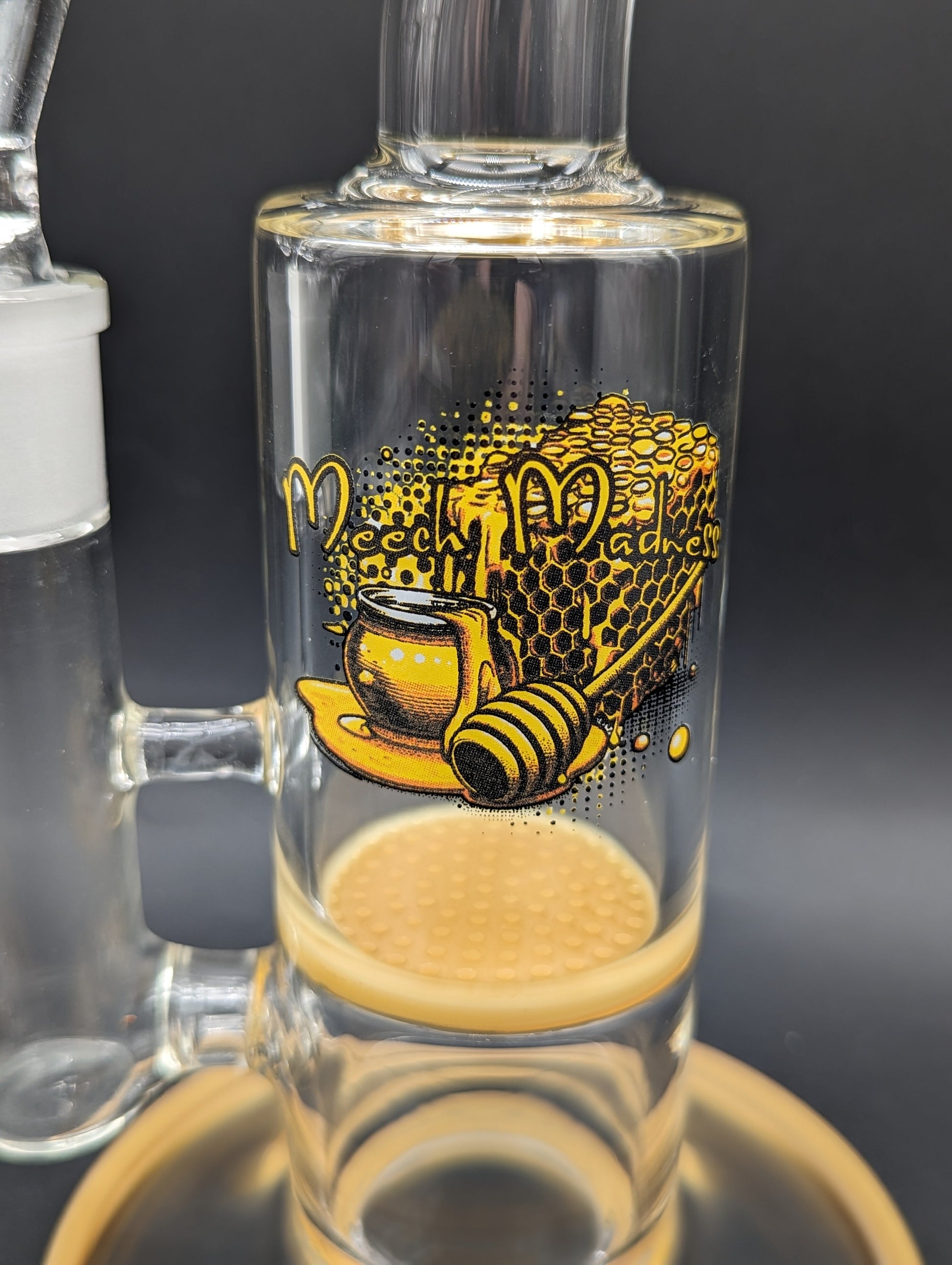 Meech Madness Honeycomb Bent Neck Bong-Avernic Smoke Shop