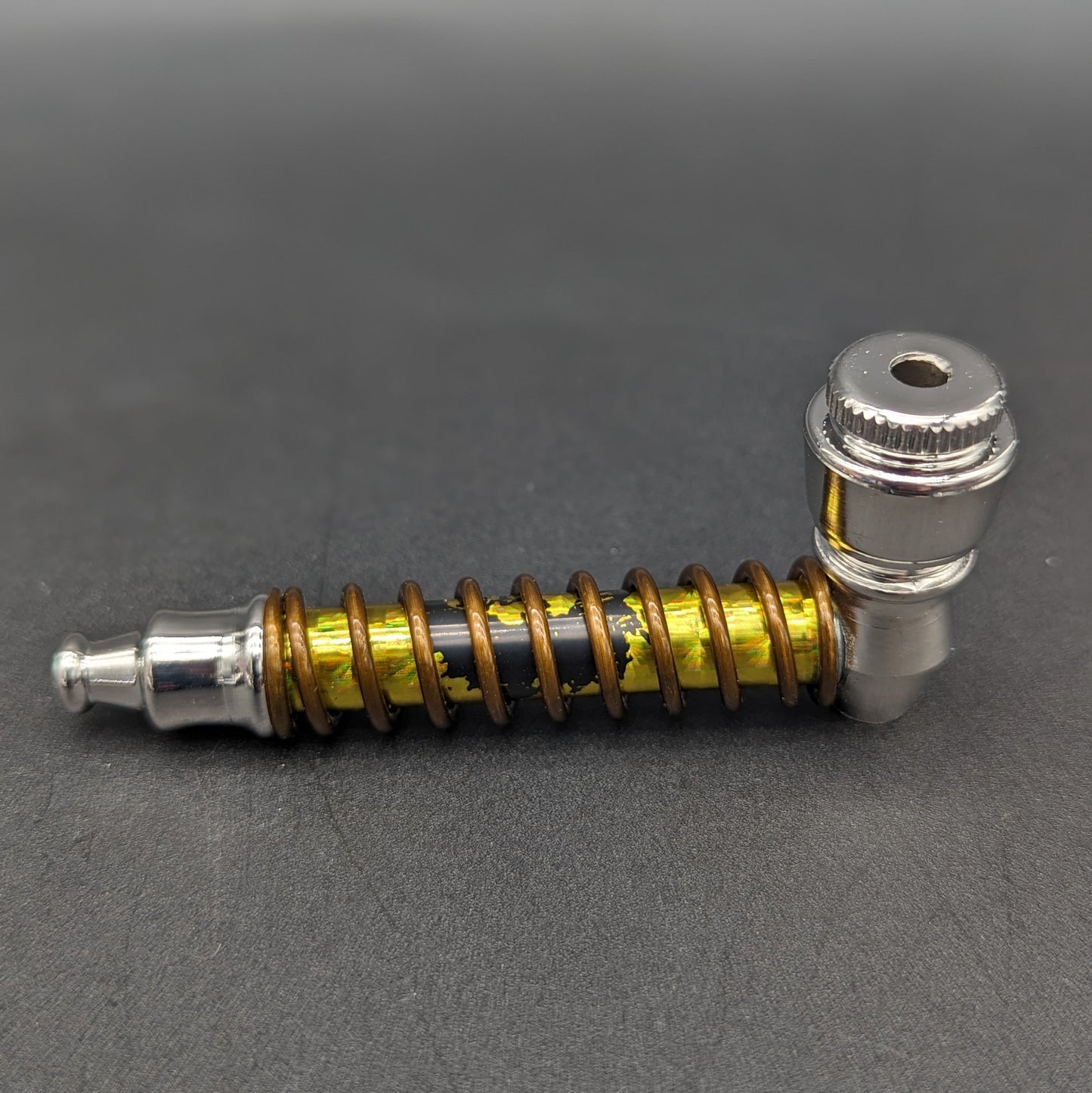 Metal Coiled Hand Pipes w/ Screen - Meech Madness Smoke Shop