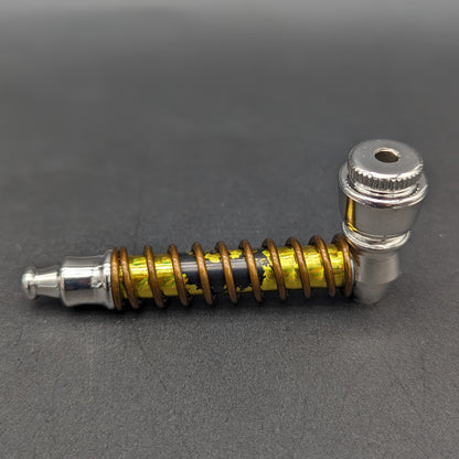 Metal Coiled Hand Pipes w/ Screen - Meech Madness Smoke Shop