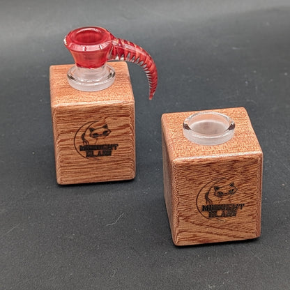 Midnight Glass - 1 Piece Wooden 18mm Slide Holders-Meech Madness Smoke Shop