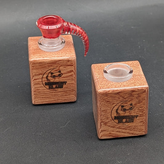 Midnight Glass - 1 Piece Wooden 18mm Slide Holders-Meech Madness Smoke Shop