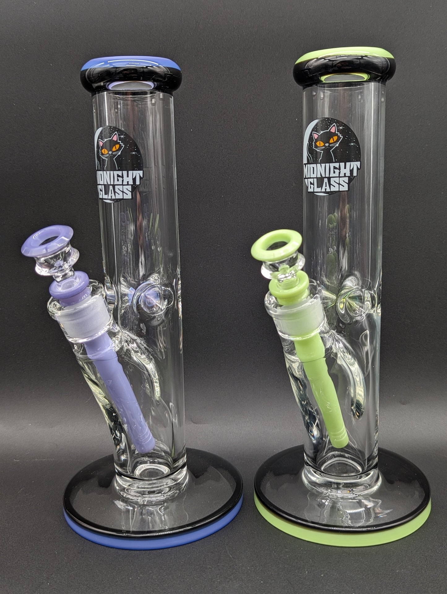 Midnight Glass 12" 9mm Straight Tube Bong