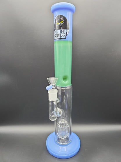 Midnight Glass 14.5" Straight Tube w/ Tree Perc - Meech Madness Smoke Shop
