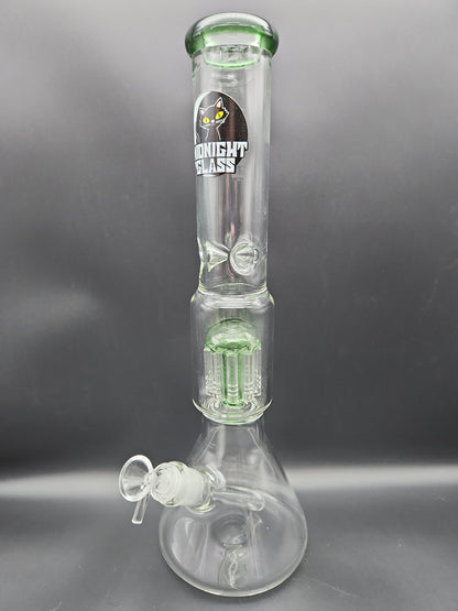 Midnight Glass 15.5" Classic Beaker w/ Tree Perc - Meech Madness Smoke Shop