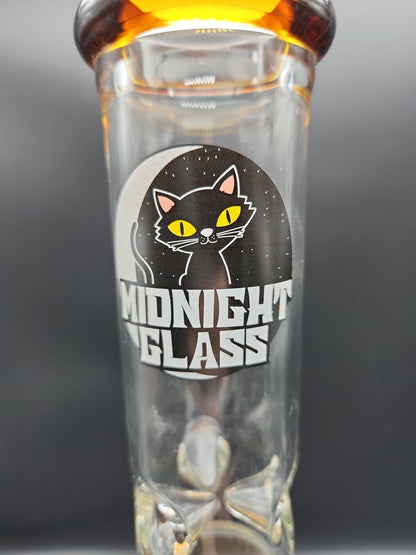 Midnight Glass 15.5" Classic Beaker w/ Tree Perc - Meech Madness Smoke Shop