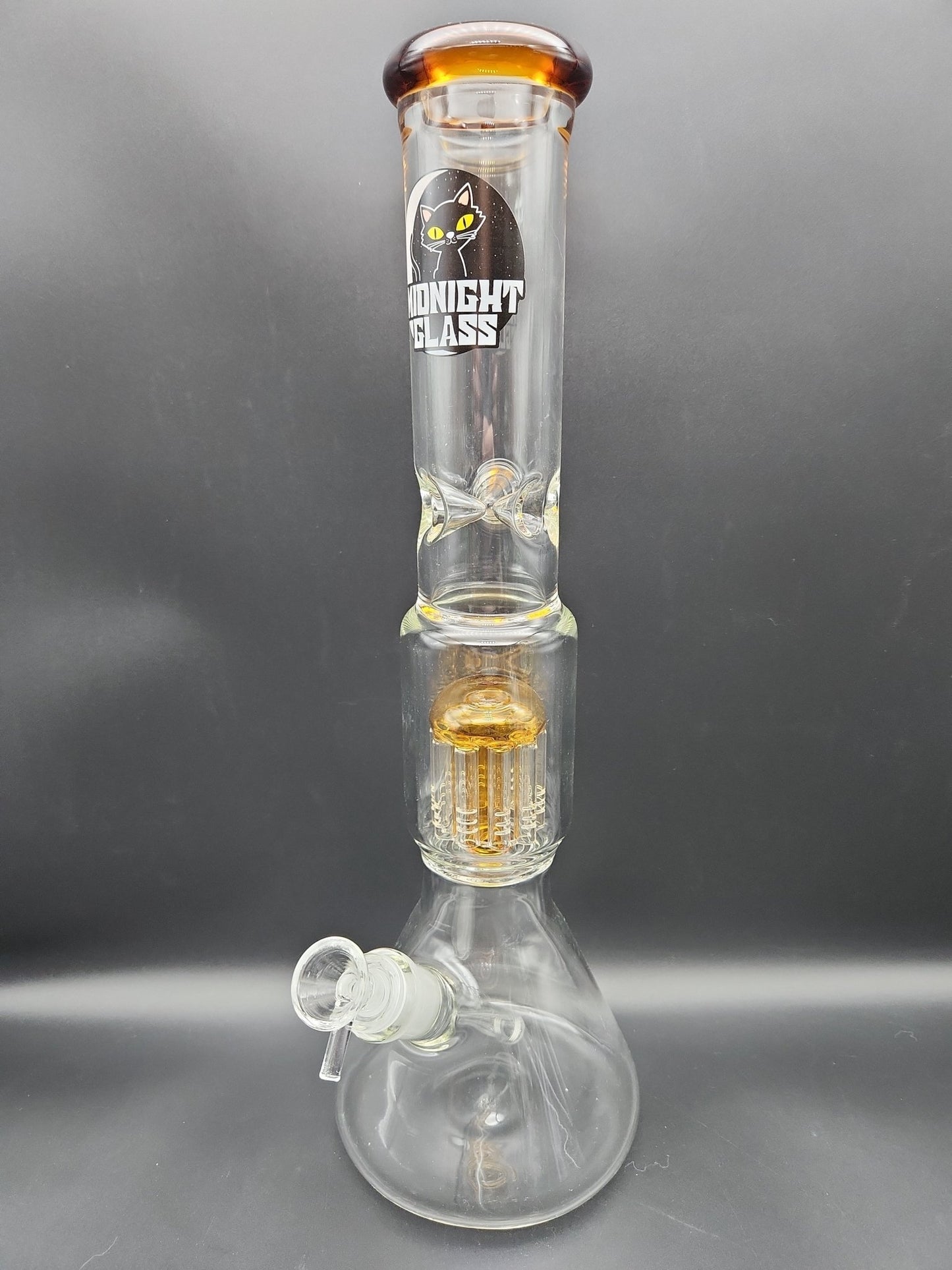 Midnight Glass 15.5" Classic Beaker w/ Tree Perc - Meech Madness Smoke Shop