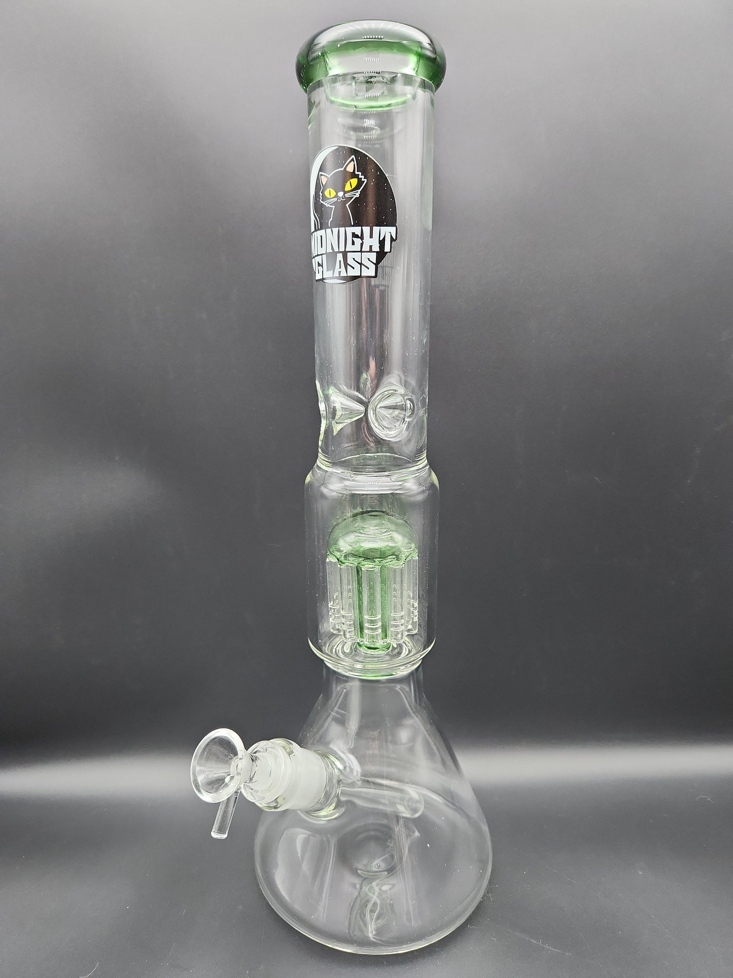 Midnight Glass 15.5" Classic Beaker w/ Tree Perc - Avernic Smoke Shop