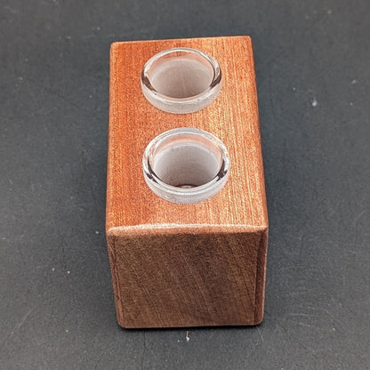 Midnight Glass - 2 Piece Wooden 18mm Slide Holders - Meech Madness Smoke Shop