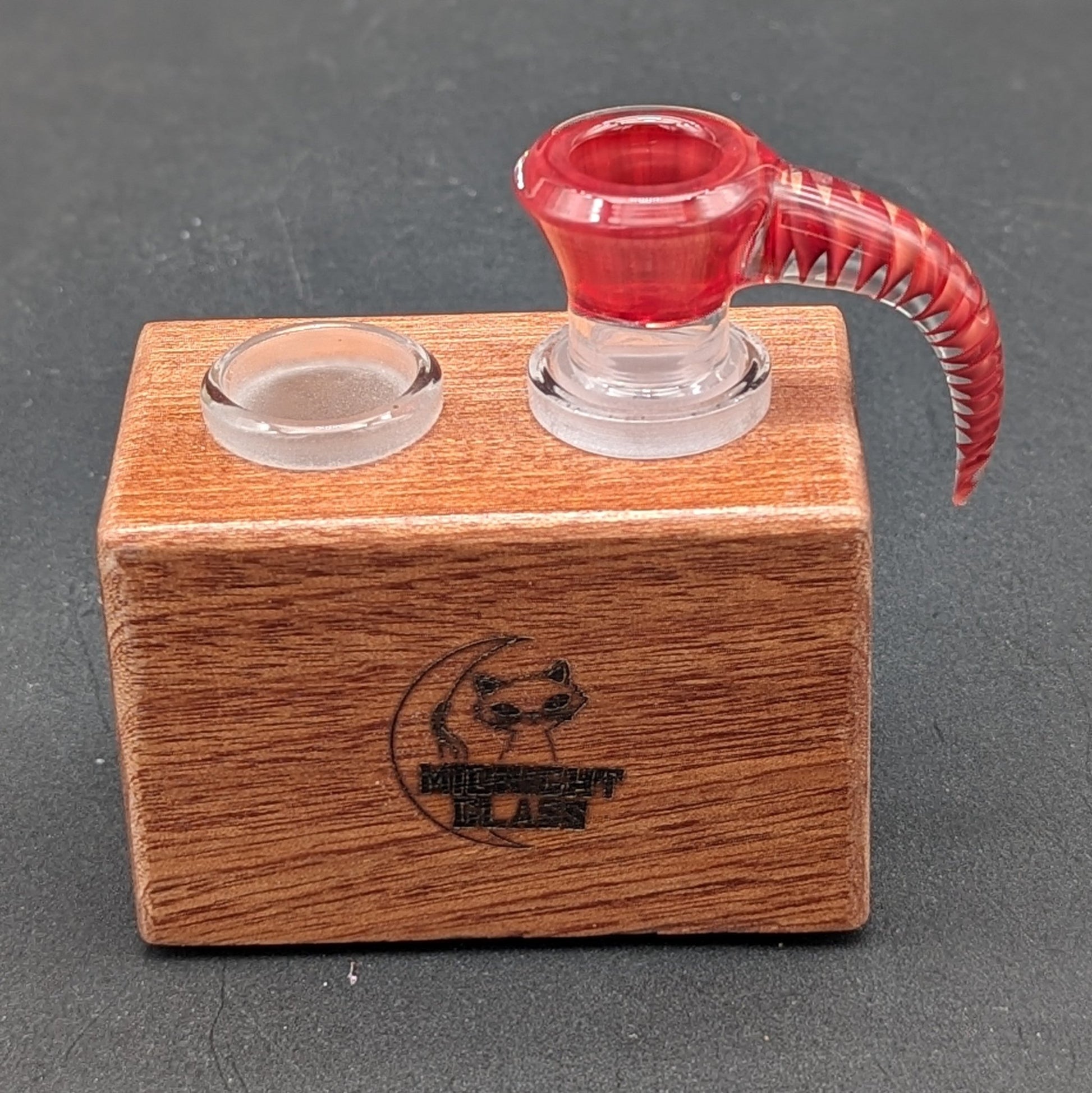 Midnight Glass - 2 Piece Wooden 18mm Slide Holders - Meech Madness Smoke Shop