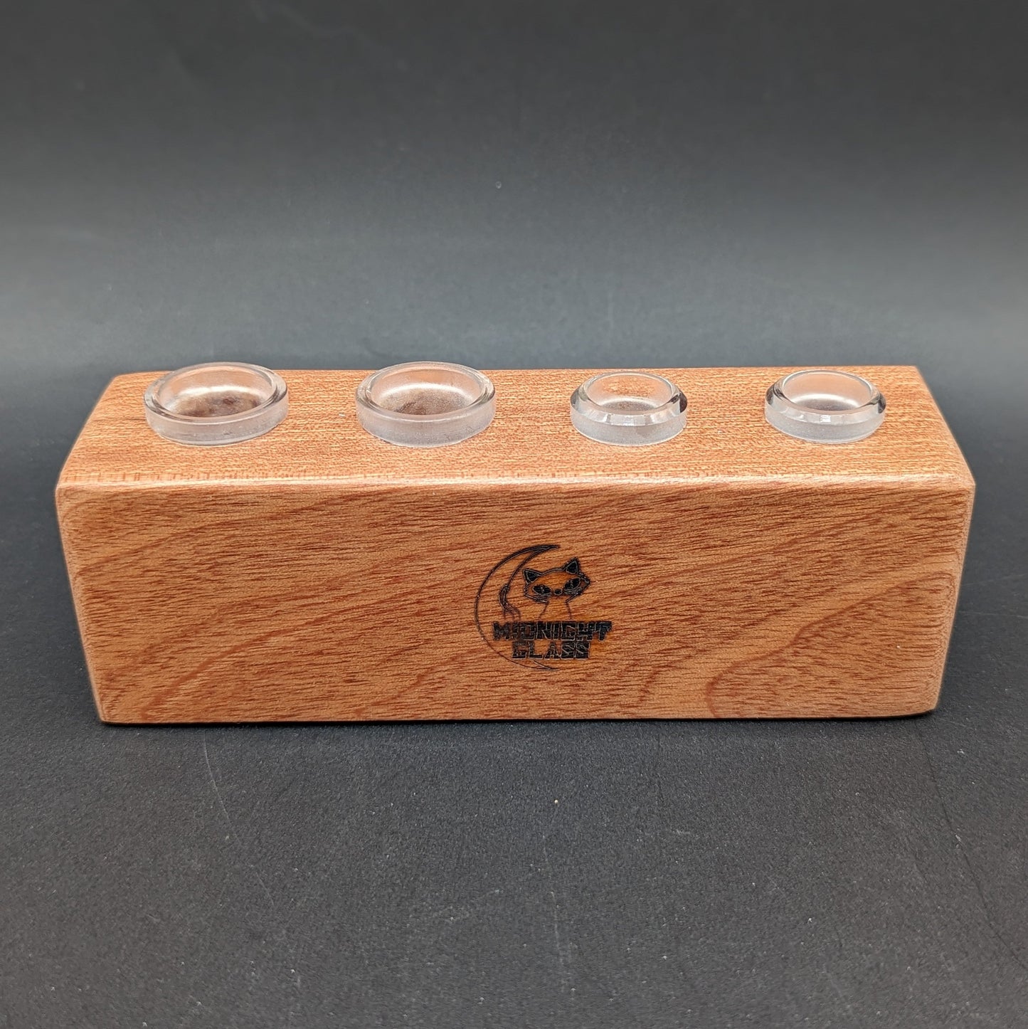Midnight Glass - 4 Piece Wooden Slide Holders-Avernic Smoke Shop