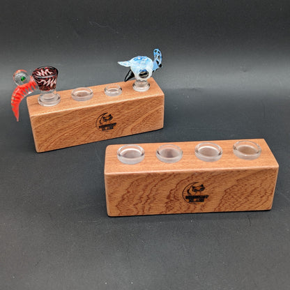 Midnight Glass - 4 Piece Wooden Slide Holders-Avernic Smoke Shop