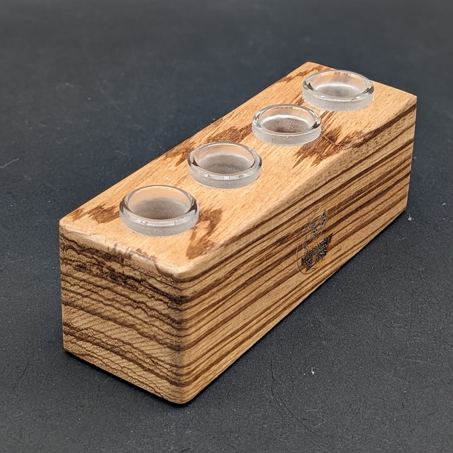 Midnight Glass - 4 Piece Wooden Slide Holders - Meech Madness Smoke Shop