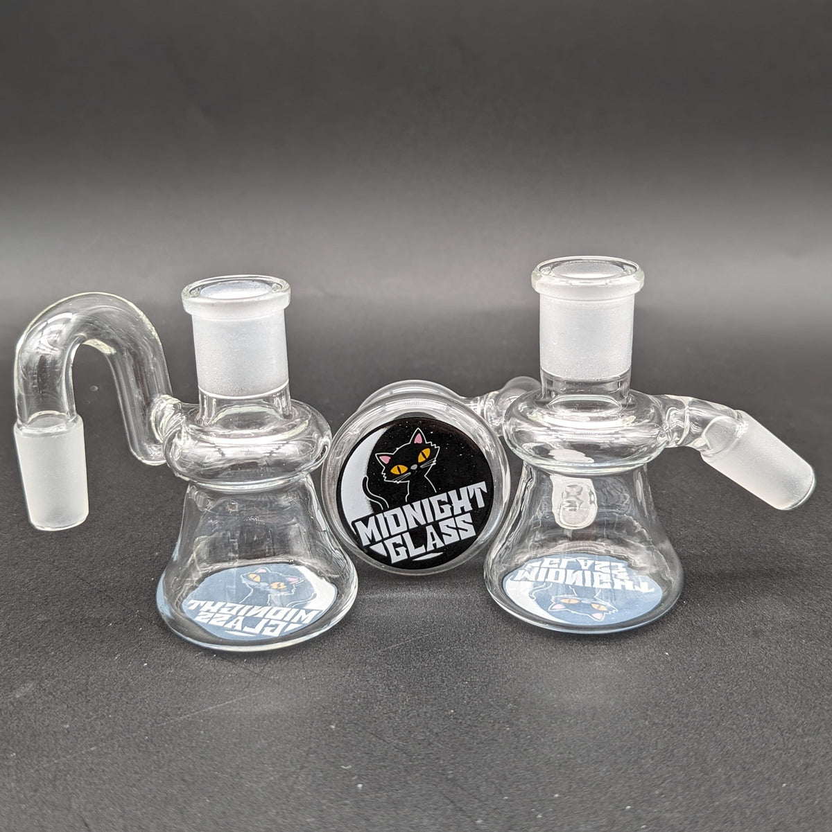 Midnight Glass Clear Dry Ash Catcher 14mm-Avernic Smoke Shop