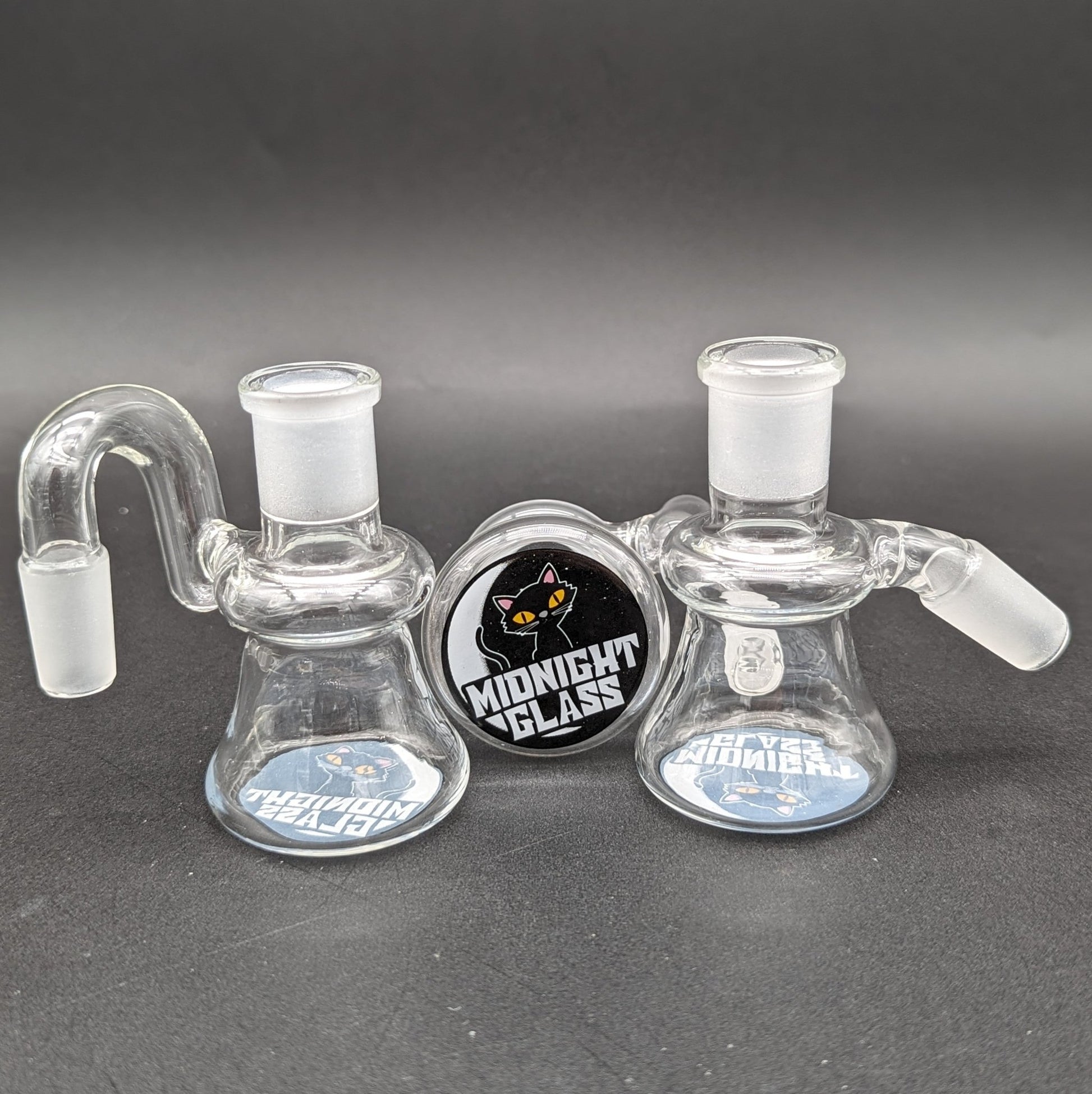Midnight Glass Clear Dry Ash Catcher 14mm - Meech Madness Smoke Shop
