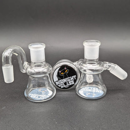 Midnight Glass Clear Dry Ash Catcher 14mm - Meech Madness Smoke Shop