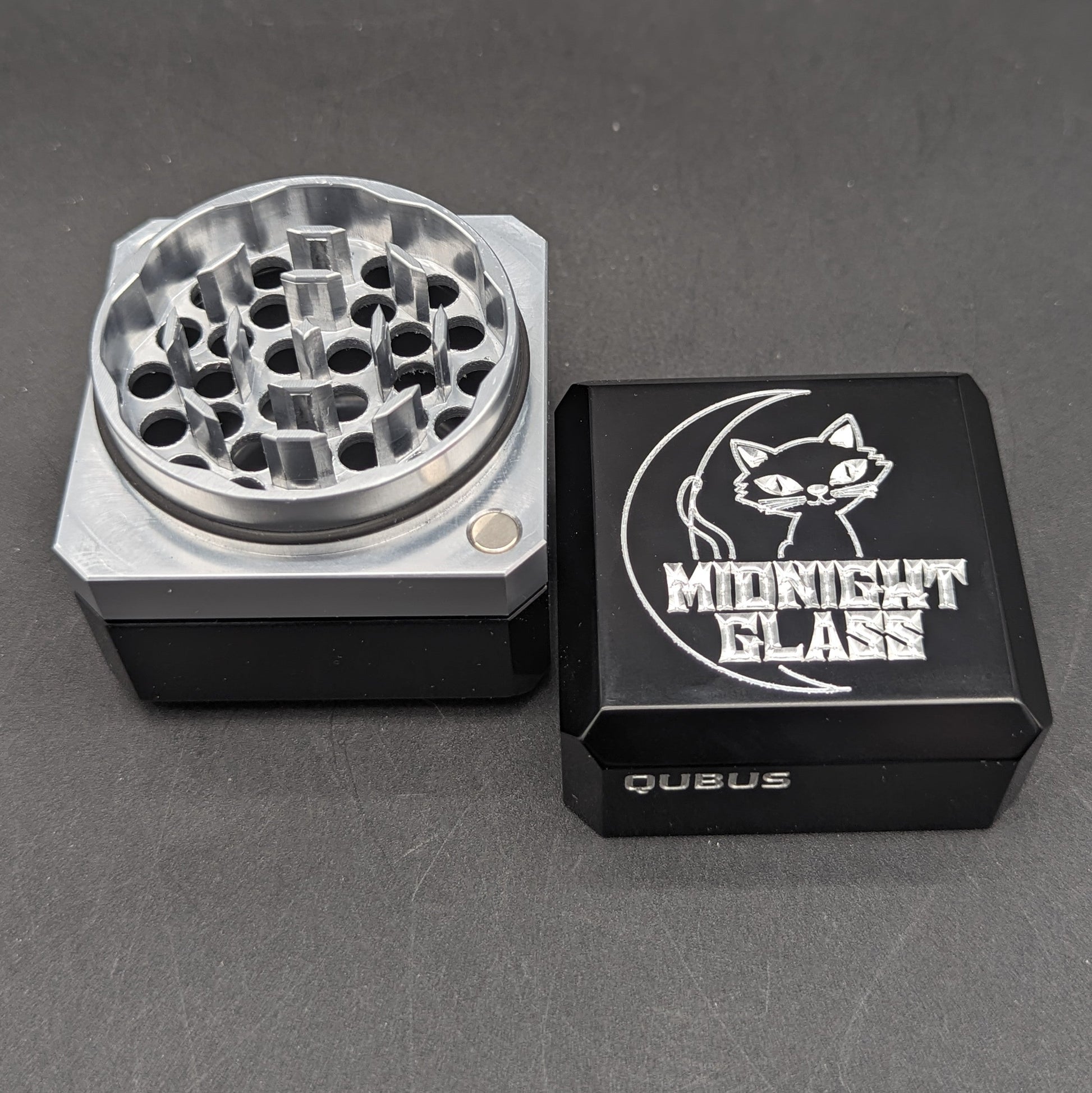 Midnight Glass x Qubus Premium Grinder-Avernic Smoke Shop