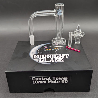 Midnight Quartz Control Tower Banger Set 10mm-Avernic Smoke Shop