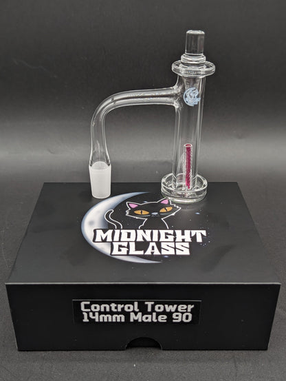 Midnight Quartz 80mm Control Tower Set 14mm-Avernic Smoke Shop