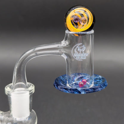 Midnight Quartz Blender Banger Set w/ Marble 14mm - Meech Madness Smoke Shop