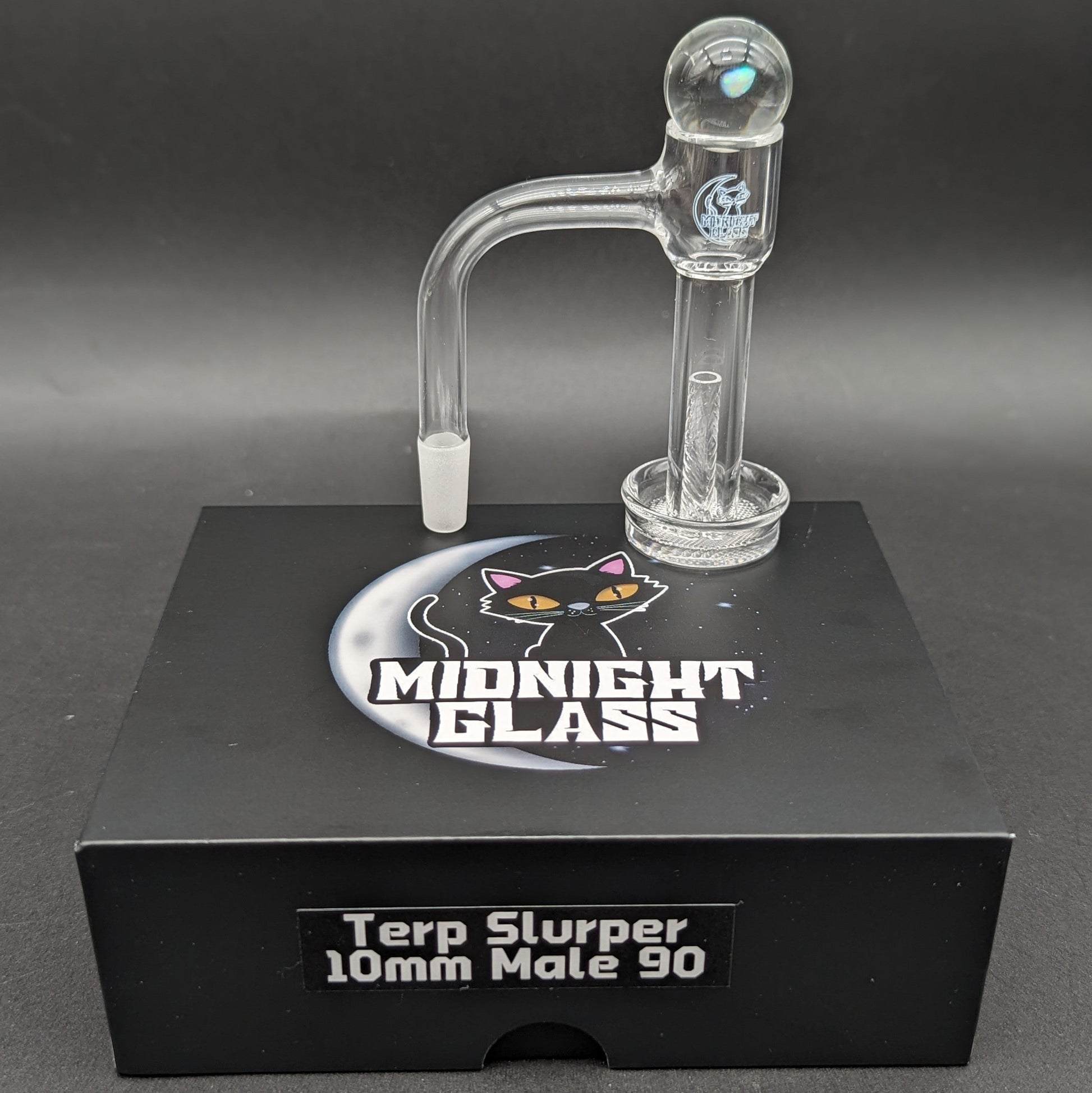 Midnight Quartz Grided Slurper Set 10mm-Avernic Smoke Shop