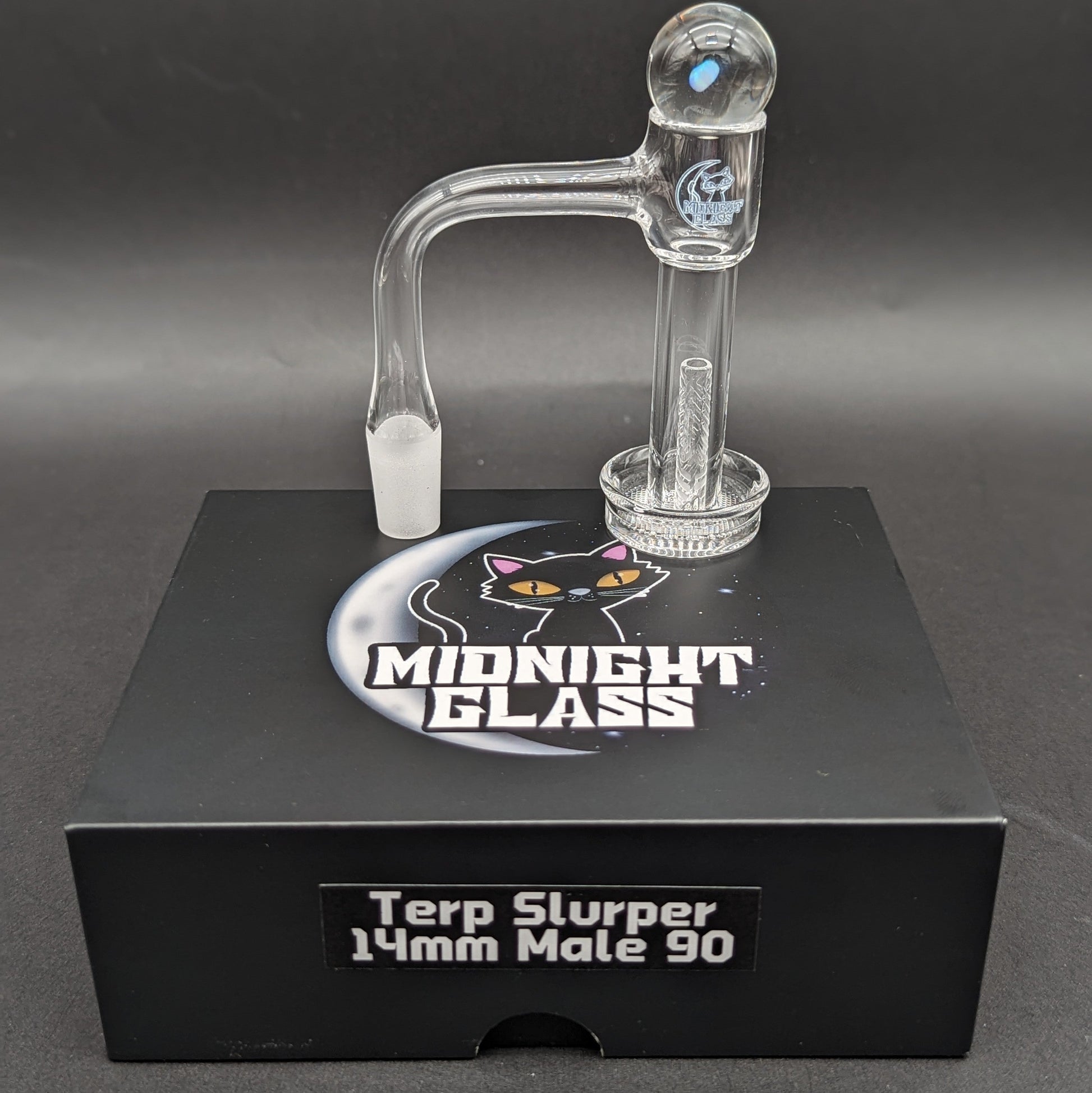 Midnight Quartz Grided Slurper Set 14mm-Avernic Smoke Shop