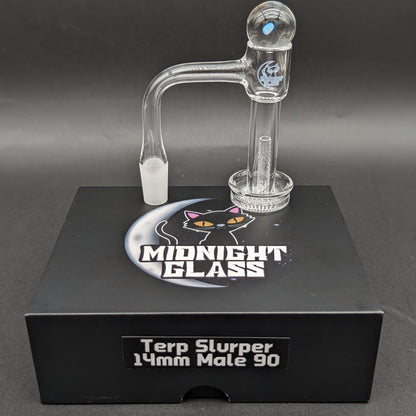 Midnight Quartz Grided Slurper Set 14mm-Avernic Smoke Shop