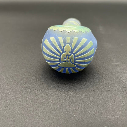 Milky Way Glass "Buddha" Pipe In Color - Avernic Smoke Shop