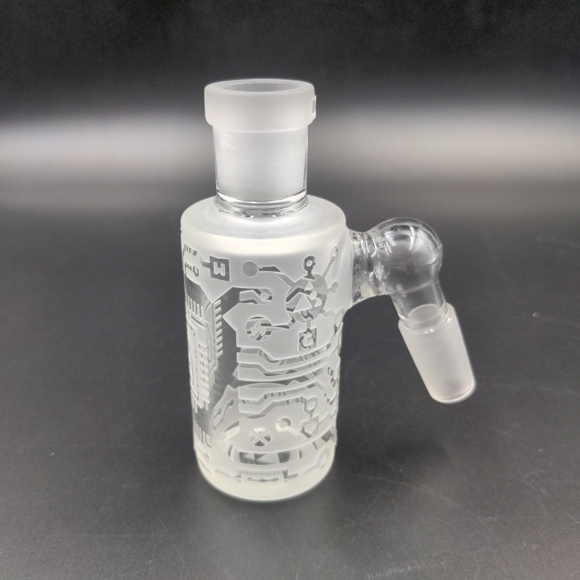 Milky Way Glass "Circuit Board" Dry Ash Catcher 14mm - Avernic Smoke Shop