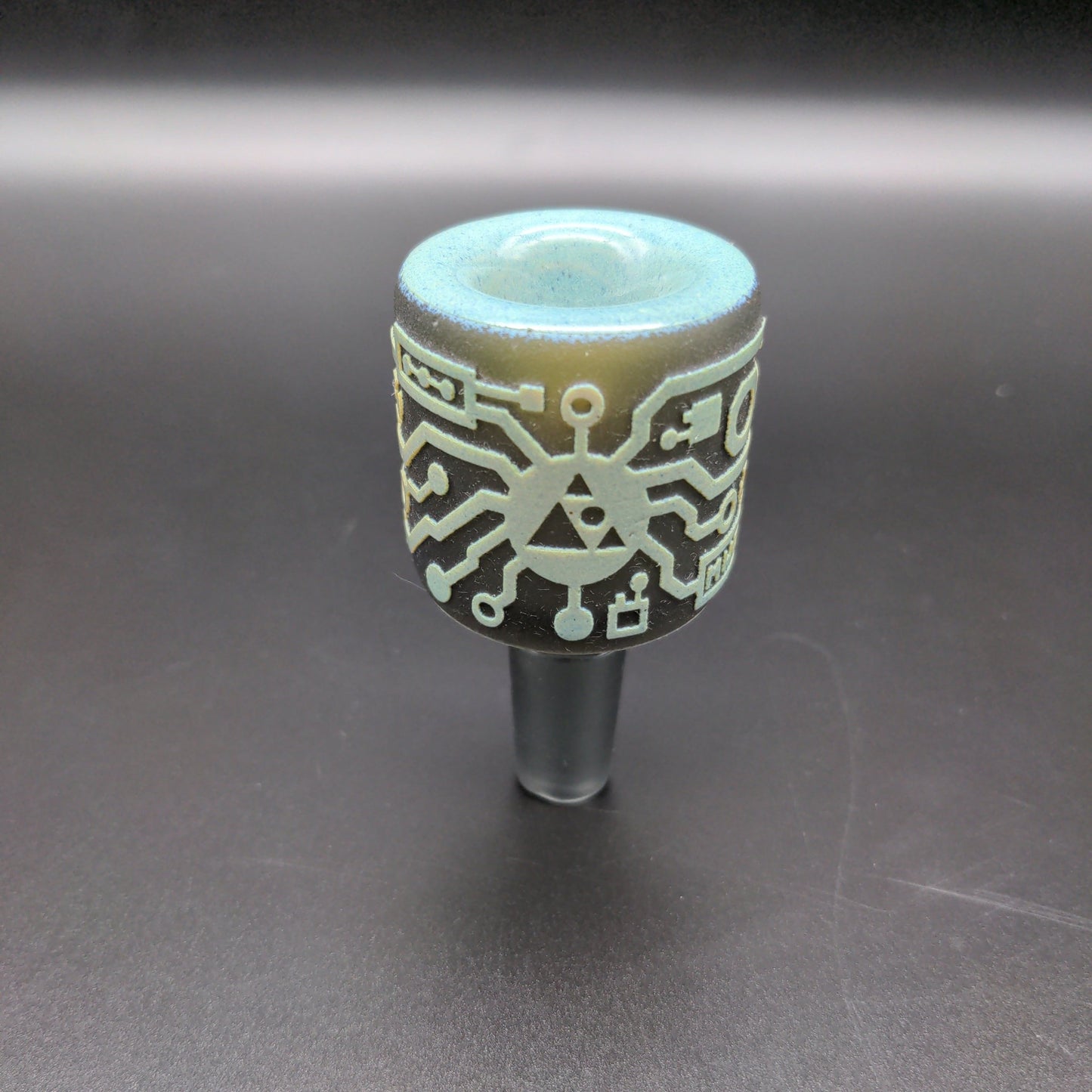Milky Way Glass "Circuitboard: Shadow Art" Bowl 14mm - Meech Madness Smoke Shop