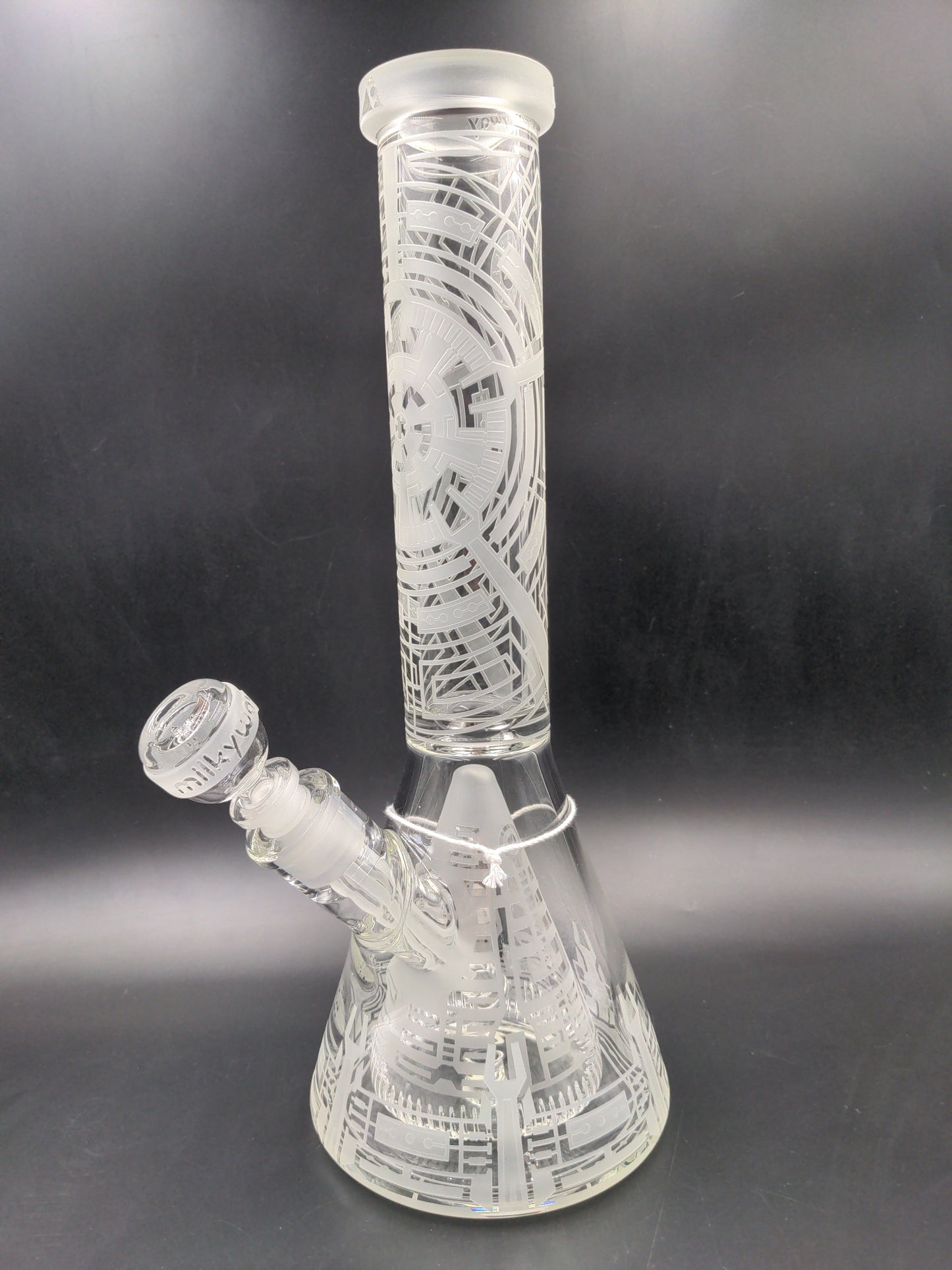 Milky Way Glass "Nuclear Reactor" Pyramid Beaker - Avernic Smoke Shop