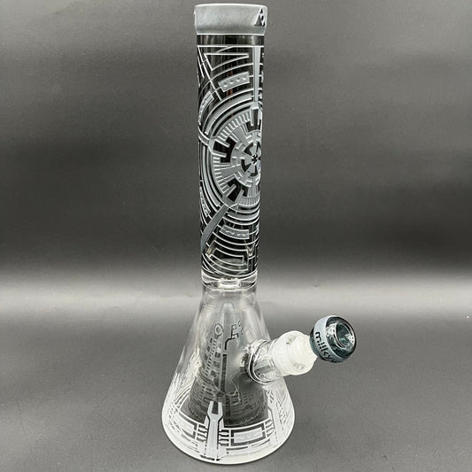 Milky Way Glass "Nuclear Reactor" Pyramid Beaker - Meech Madness Smoke Shop