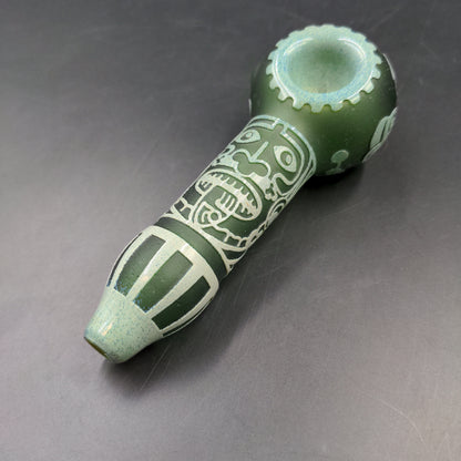 Milkyway  "Mayan Face" in Color Hand Pipe-Avernic Smoke Shop