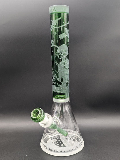 Milkyway Glass "Alien Artifacts" 16″ Beaker Bong - Meech Madness Smoke Shop