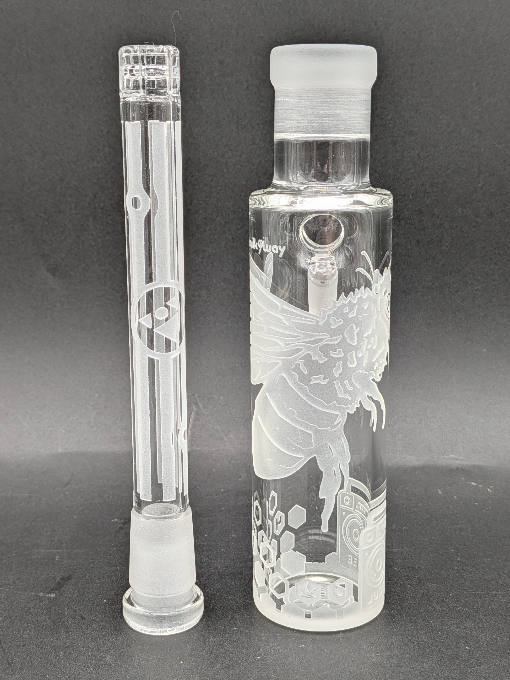 Milkyway Glass "Bee Hive 80's" 14mm 45° Wet Ash Catcher-Avernic Smoke Shop