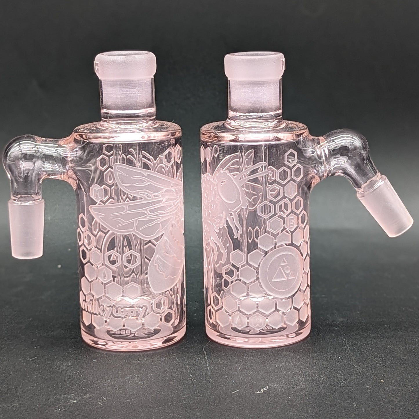 Milkyway Glass "Bee Hive" Wet Ash Catcher 14mm - Pink