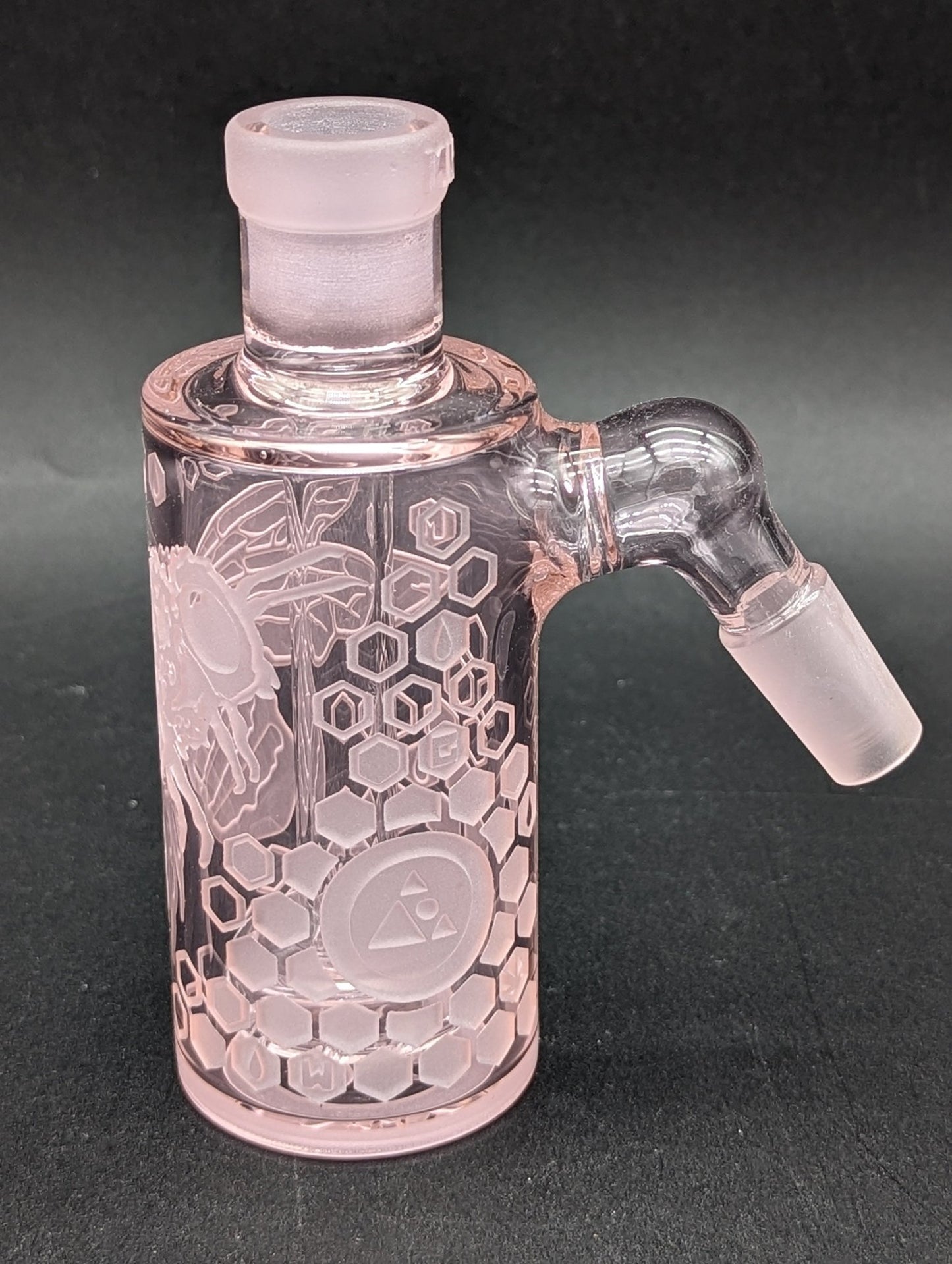 Milkyway Glass "Bee Hive" Wet Ash Catcher 14mm - Pink - Meech Madness Smoke Shop