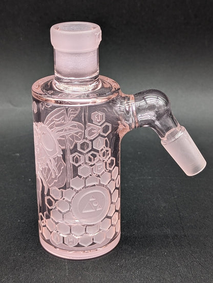 Milkyway Glass "Bee Hive" Wet Ash Catcher 14mm - Pink - Meech Madness Smoke Shop