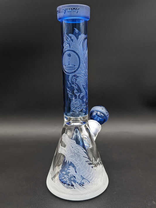 Milkyway Glass "Blood Feud" 11″ Bong w/ Collins Perc - Meech Madness Smoke Shop