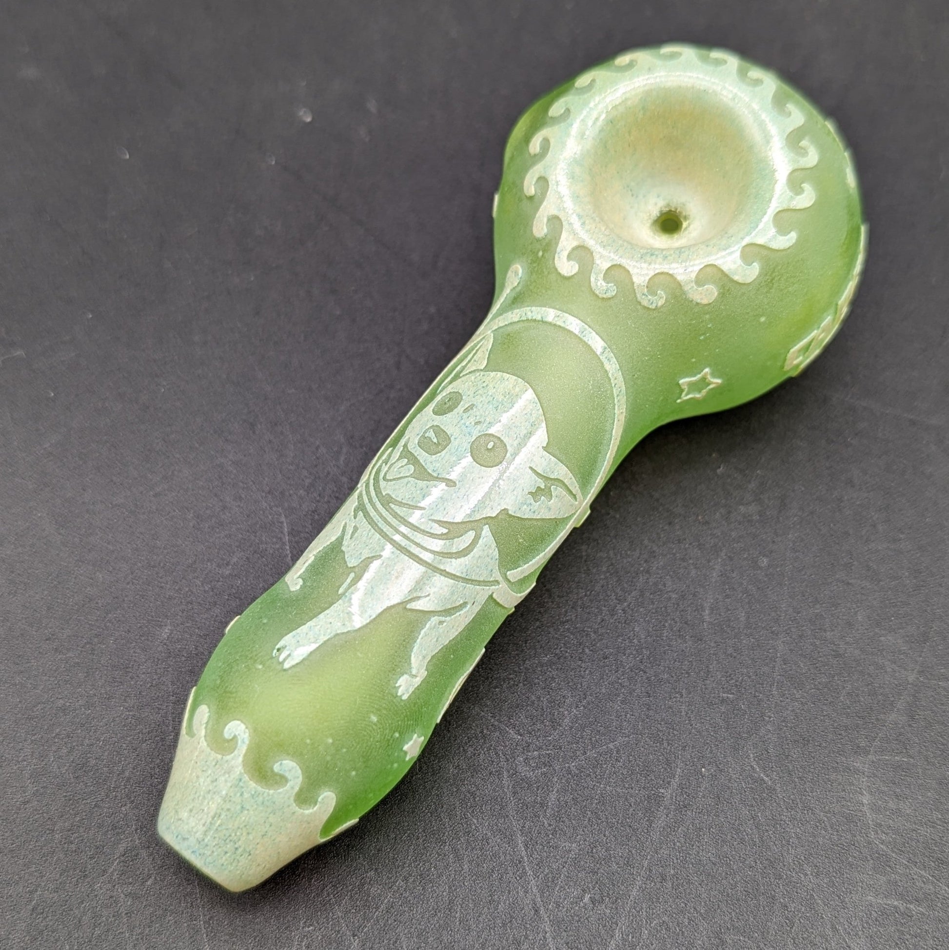Milkyway Glass "Cadet Toni" 4.5" Pipe - Slime - Meech Madness Smoke Shop